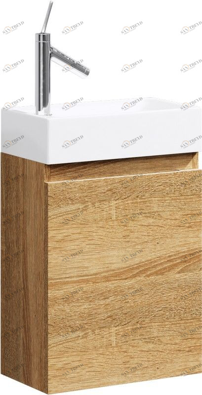 Леон-МР тумба под умывальник подвесная, цвет дуб сонома AQWELLA Leon-MP T10404D