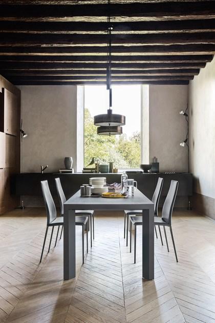 Calligaris Стул из регенерированной кожи с высокой спинкой  Cs/1452  - Вид №3