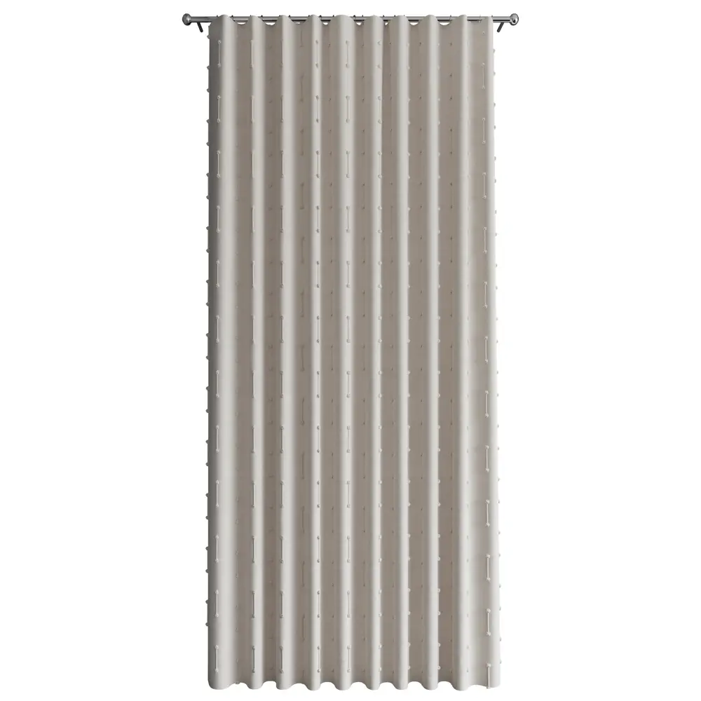 Штора MIAMOZA Даниэла 200x280 см бежевая рогожка 89405540 STLM-1574979 - Вид №1