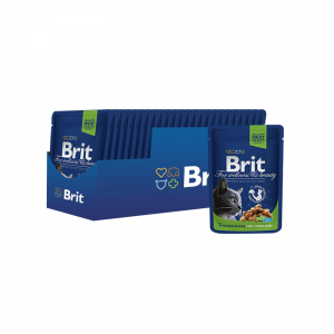 ПР0033697*24 Корм для кошек Premium Cat Курица для стерилизованных кошек конс. пауч (упаковка - 24 шт) Brit