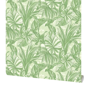 Обои флизелиновые Аспект Тропики зелёные 1.06 м 30197-17