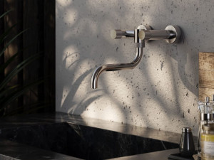 Настенный кухонный кран из нержавеющей стали с поворотным изливом