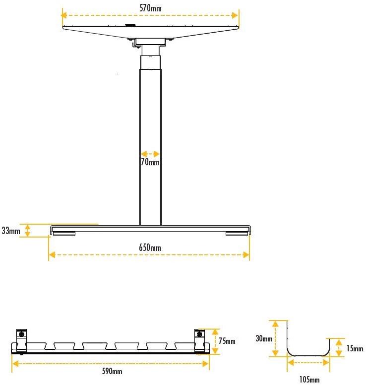 Fellowes Регулируемое по высоте основание стола  9694001  - Вид №8