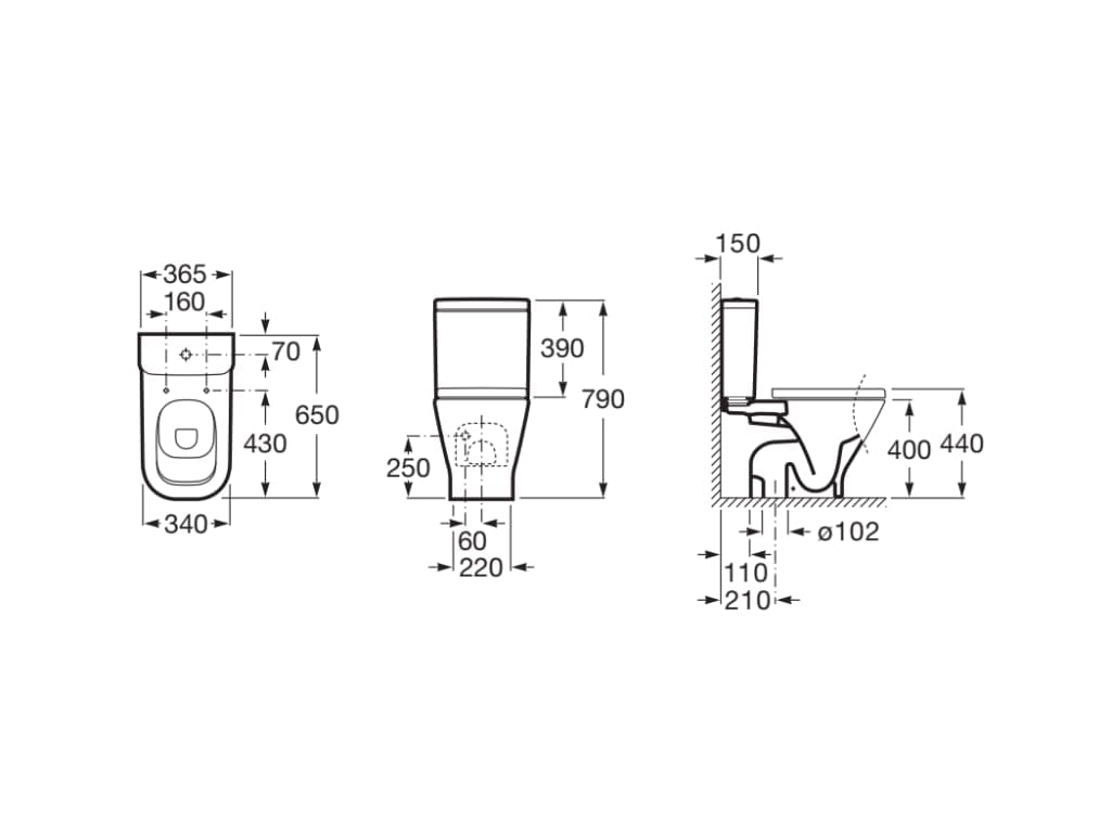 Внешняя сливная кассета Roca The Gap ARCH-00101083 - Вид №3