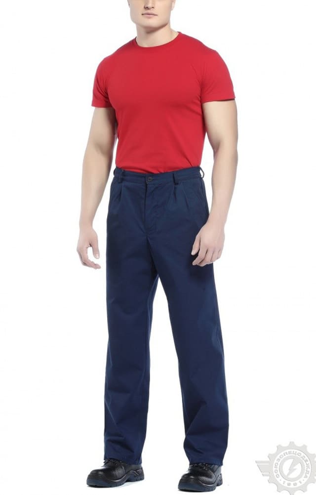 65563 Брюки "Гарант" синие  Летняя спецодежда  размер 40-42/158-164  - Вид №2