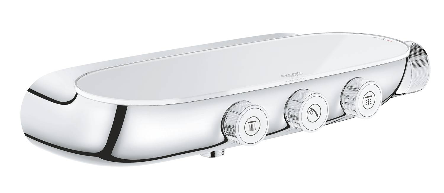 Внешняя часть термостатического смесителя для душа GROHE Grohtherm SmartControl на 3 выхода, хром (34713000)