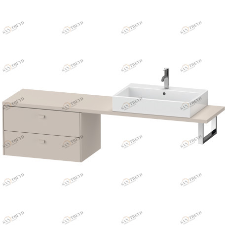 BR514809191 Шкафчик для компактной консоли Brioso #BR5148 720 x 480 мм Серо-коричневый декор Duravit