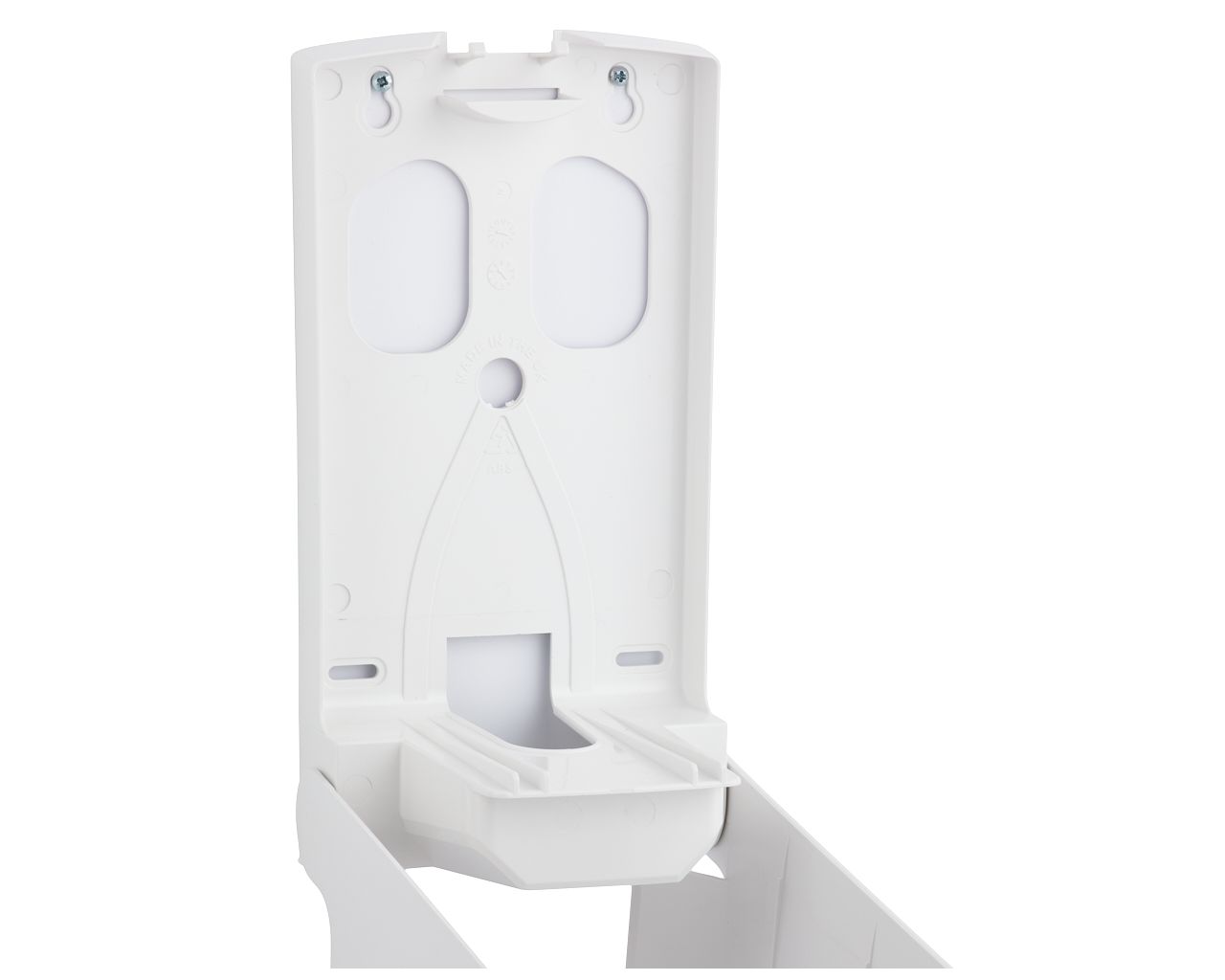 CTN201 Контейнер для бумажных полотенец в рулонах TOP MINI, АБС-пластик, белый, синее окошко Merida  - Вид №2