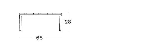 ТИК квадратный низкий садовый столик Vincent sheppard Leo ARCH-00001045 - Вид №1