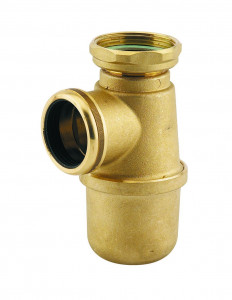 366200 009 00  Сифон для мойки, компактный размер 120 мм, выход Д. 40 мм, латунь Valentin Латунь