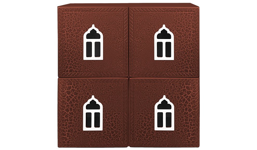 Полка детская квадратная "Венеция-4" МАНДАРИН ВЕНЕЦИЯ 178676 Красный Santreyd - Вид №2