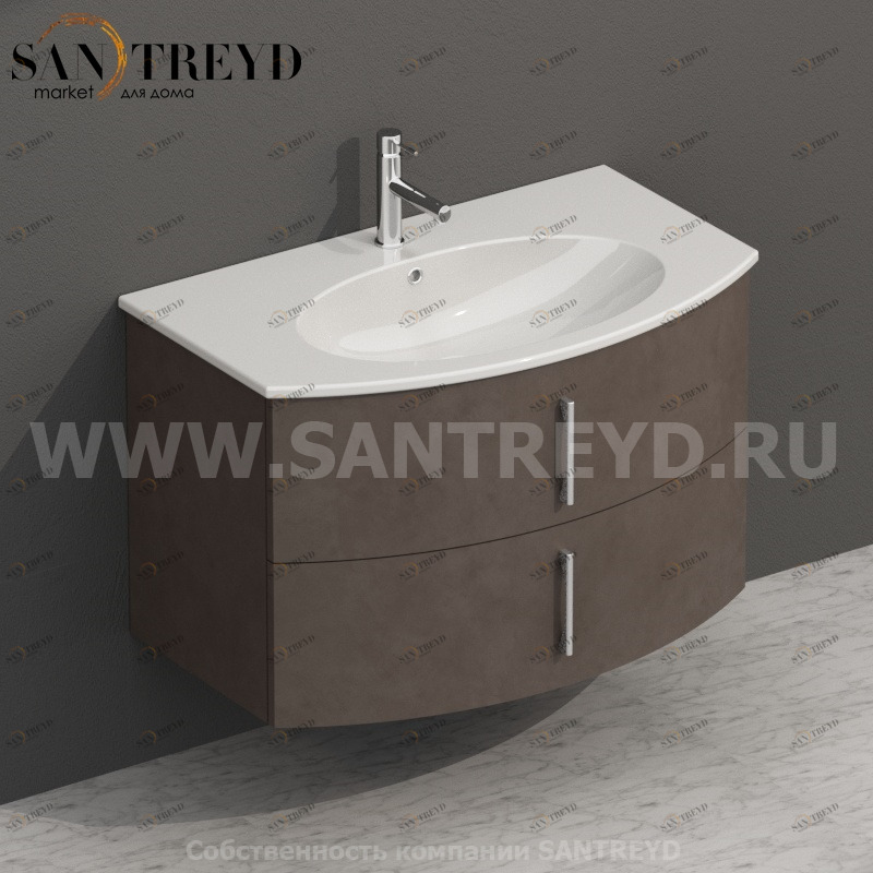 MDMC80Y907 Тумба с двумя ящиками 78 см коричневая Globo 4ALL Италия Ceramica Globo
