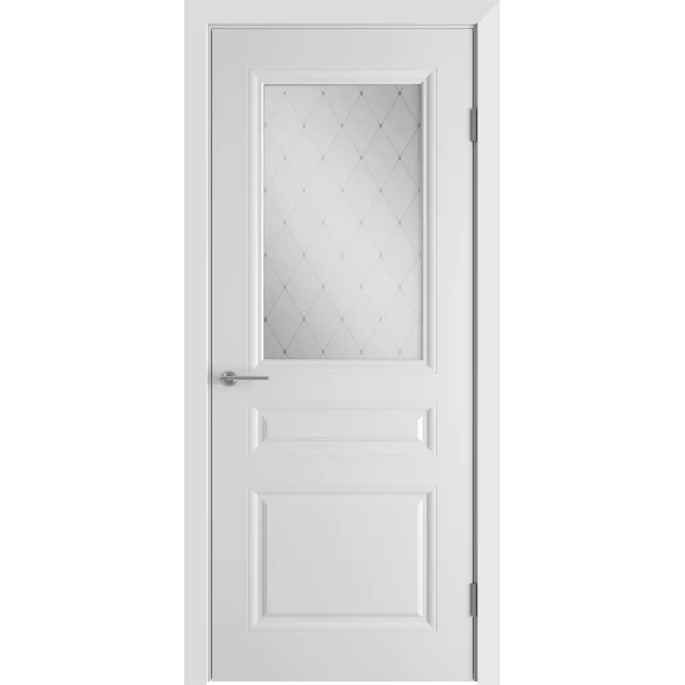 Комплект двери Стелла со стеклом 90x200 см эмаль белый с добором 150 мм VFD STLM-2089560