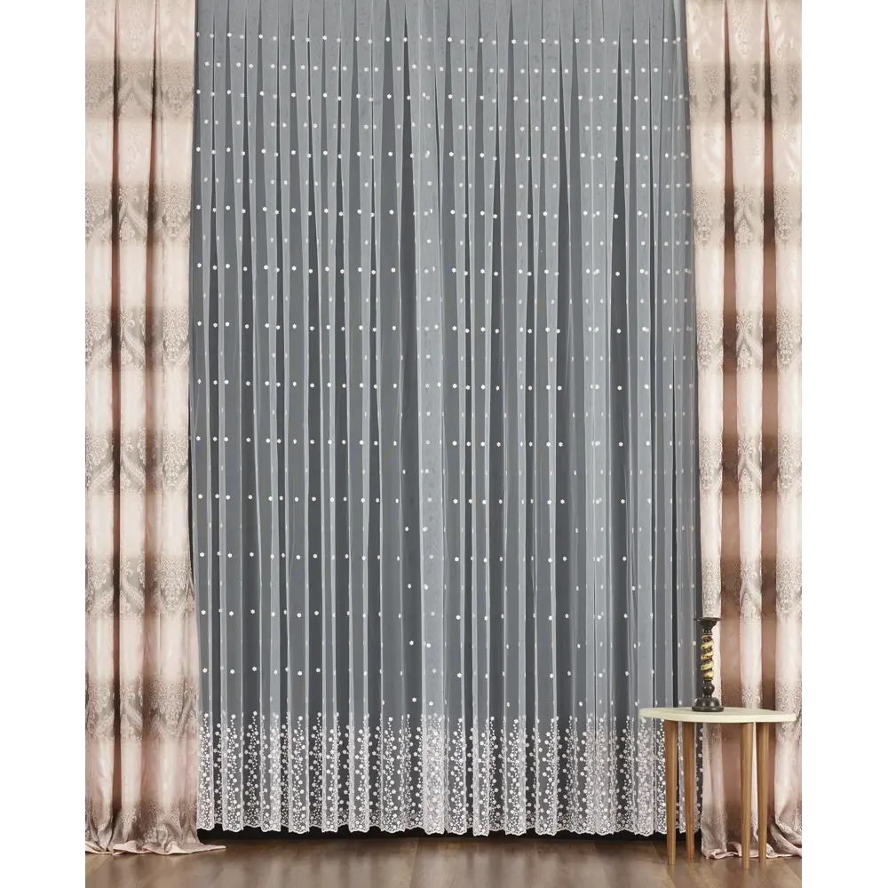 Тюль с вышивкой Невеста сетка 290 см цвет розовый ELIT HOME STLM-2192283 - Вид №3