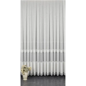 ELIT HOME Тюль сетчатый с полосками кремовый для окон 89401667