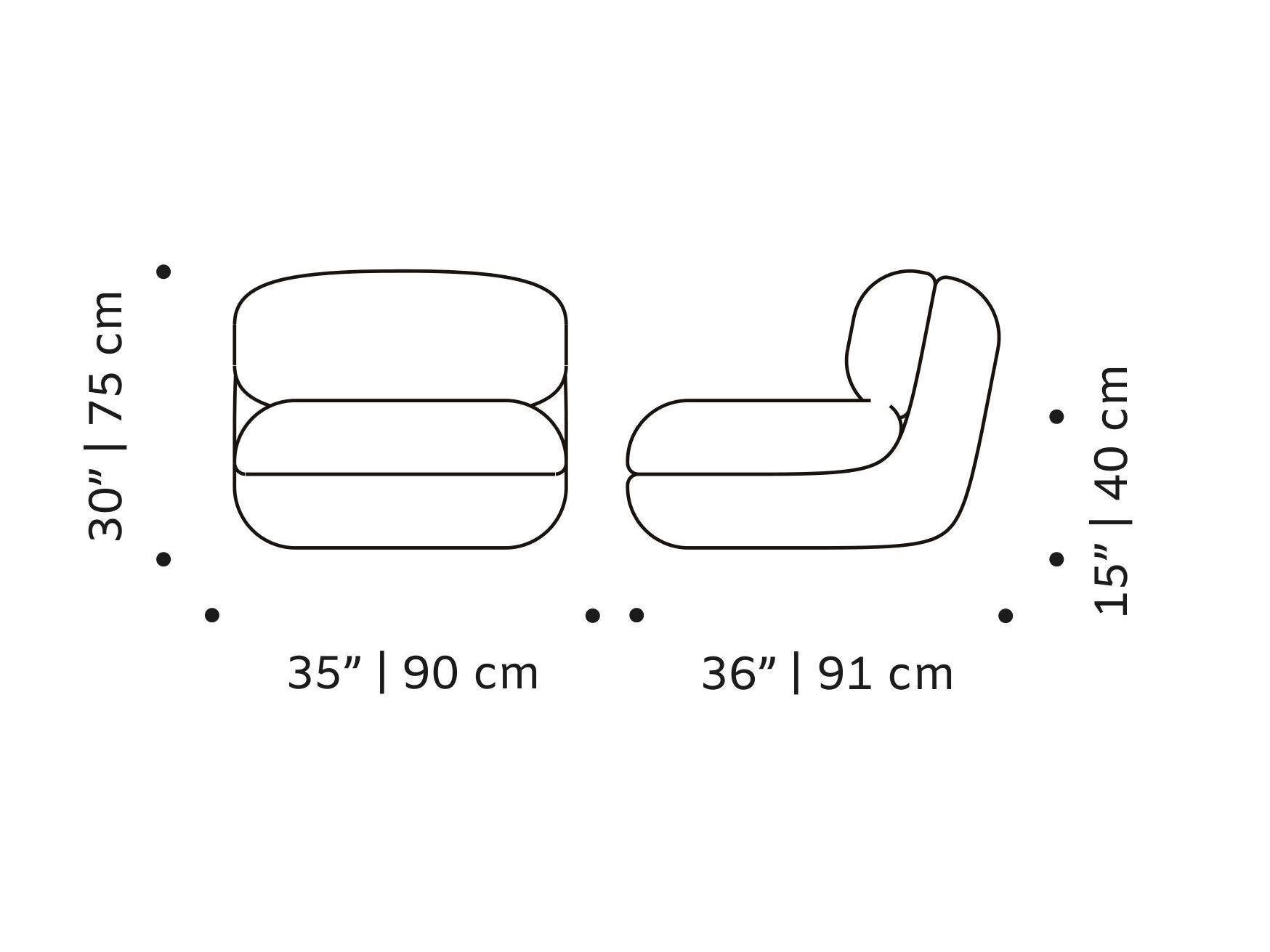 Тканевое кресло без подлокотников Mambo Unlimited Ideas Mood ARCH-00053449 - Вид №11