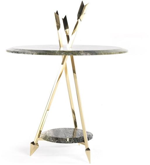 ETRO Home Interiors Круглый журнальный столик из мрамора  E.sag.232.a  - Вид №1