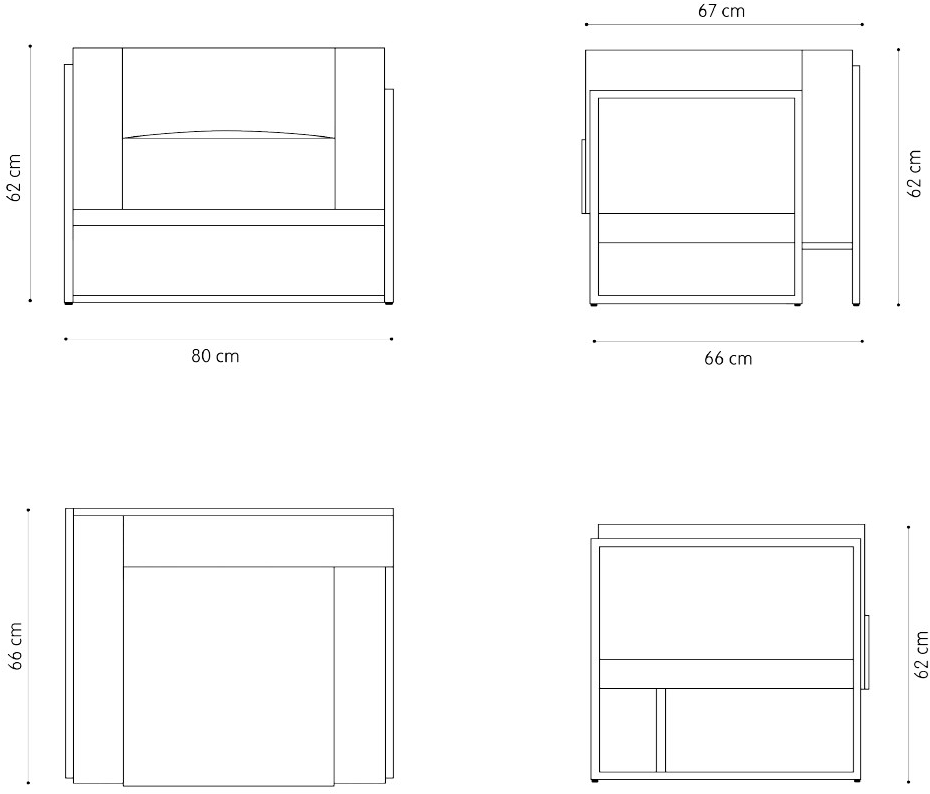 TrabA' Кресло из ткани с подлокотниками Kirk 0060 - Вид №12