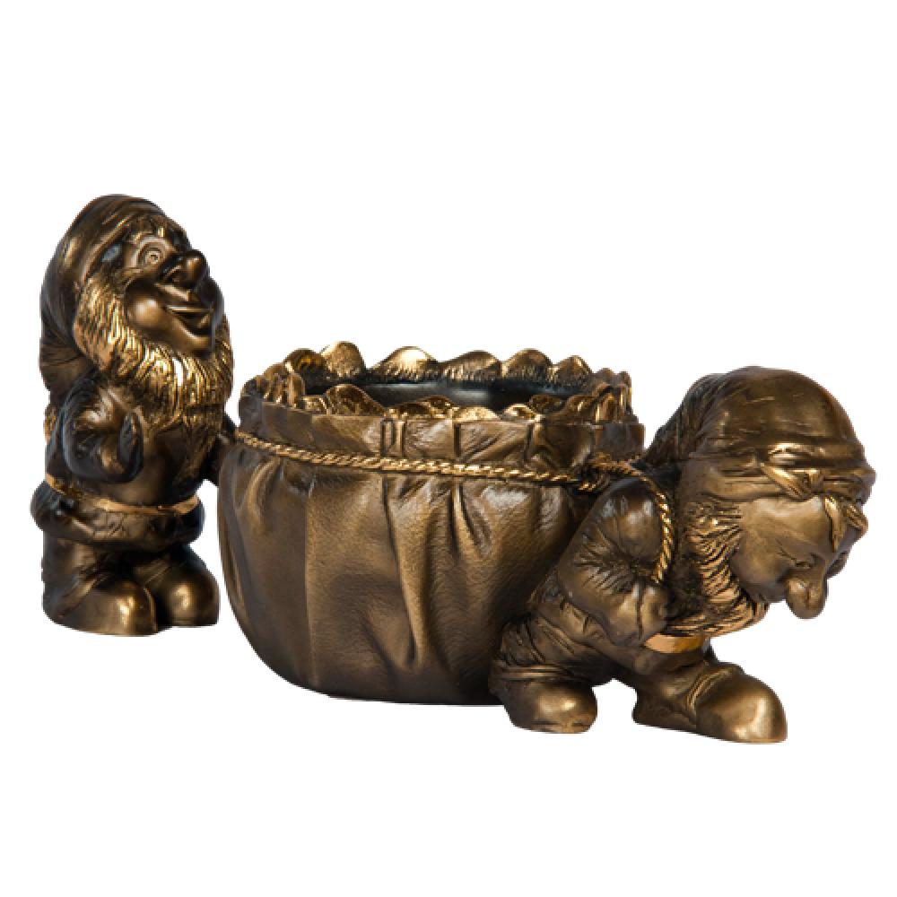 22519 Подставка для украшений Гном - все богатство в дом Бронза BOGACHO 4627138187166 - Вид №3