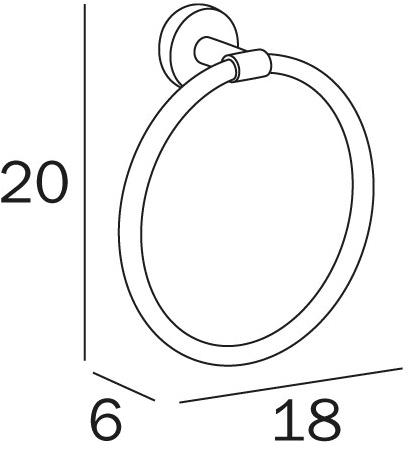 INDA® Кольцо для полотенца из металла Gealuna A10160 - Вид №1