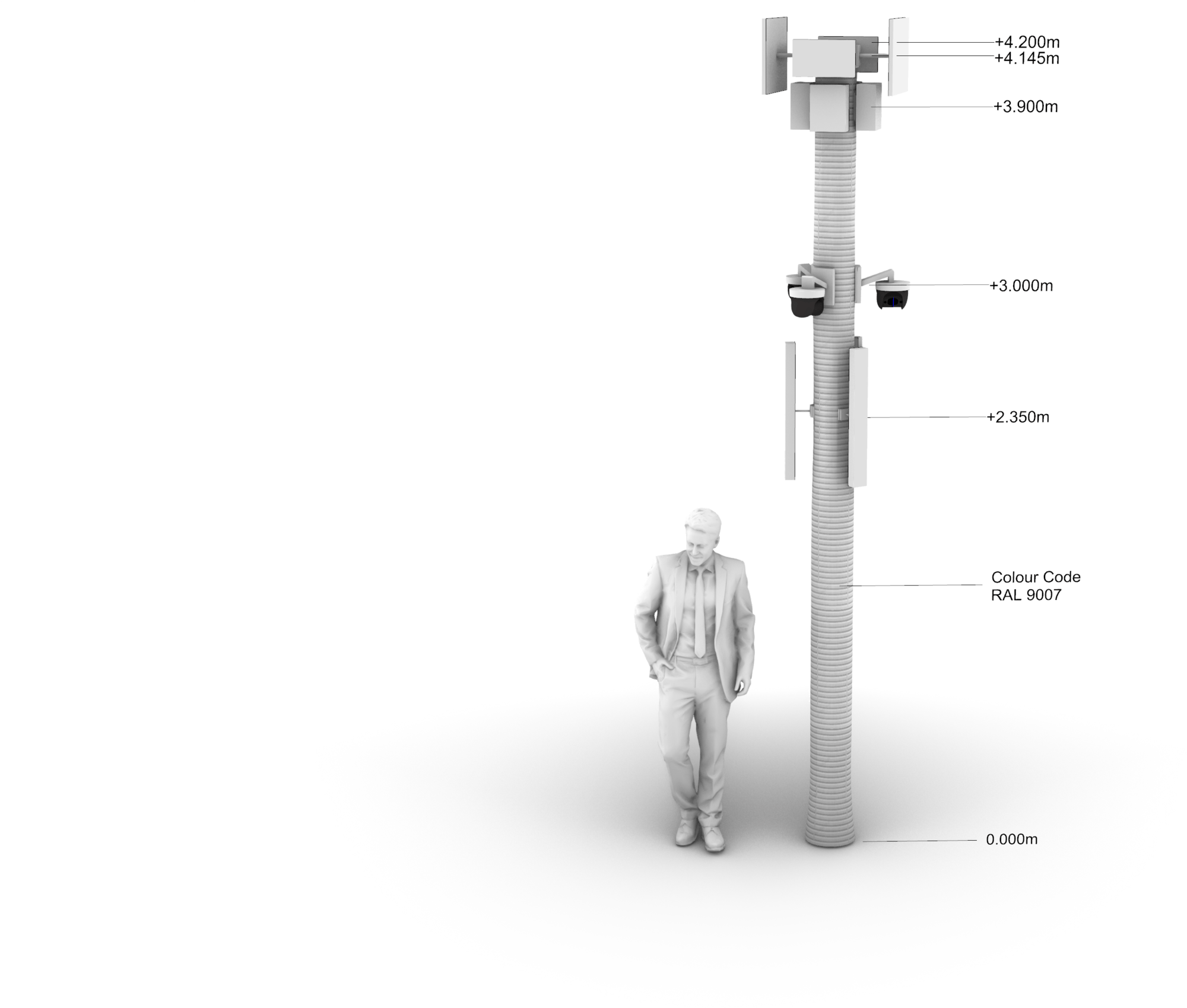 Concreative Многофункциональный столб из бетона с 3D-печатью  1903-040  - Вид №6
