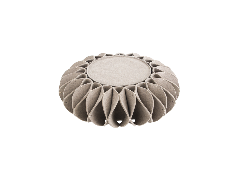 100580 Пуф низкий Grey GAN Ruff Pouf - Вид №1