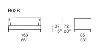 2-местный съемный тканевый диван Paola Lenti KIMONO ARCH-00008457 - Вид №2