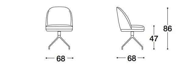 Кожаный поворотный стул VOLPI Луиджи Вольпи ARCH-00026171 - Вид №1