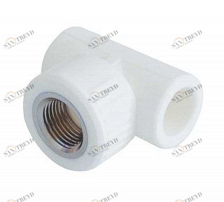 Тройник KALDE переходной ВР D20х1/2"х20 полипропиленовый белый 3222TFO200B20