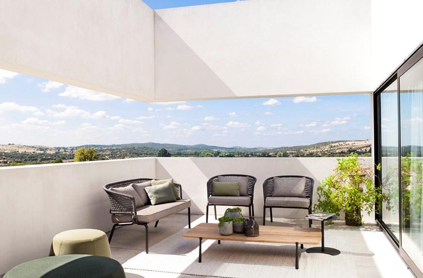 TRIBÙ Прямоугольный садовый стол из алюминия и дерева Branch 07688/07689 - Вид №2