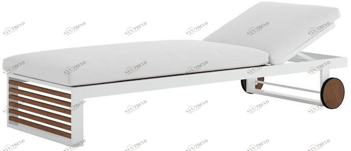 GANDIABLASCO Садовая кушетка из тика на колесиках Dna teak sun-id-1457813