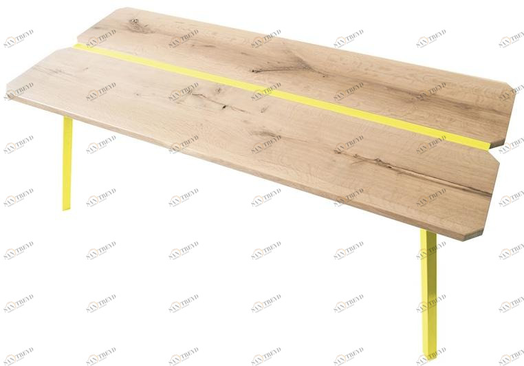 Askia Прямоугольный стол из стали и дерева Myway 1.t01.ok