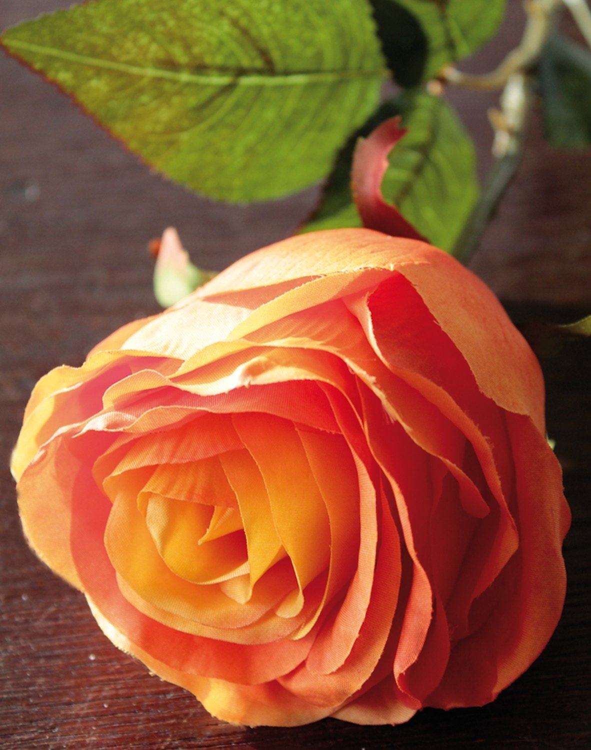 9816 334 a3 Искусственная роза, 90 см, оранжевая H-andreas  - Вид №2