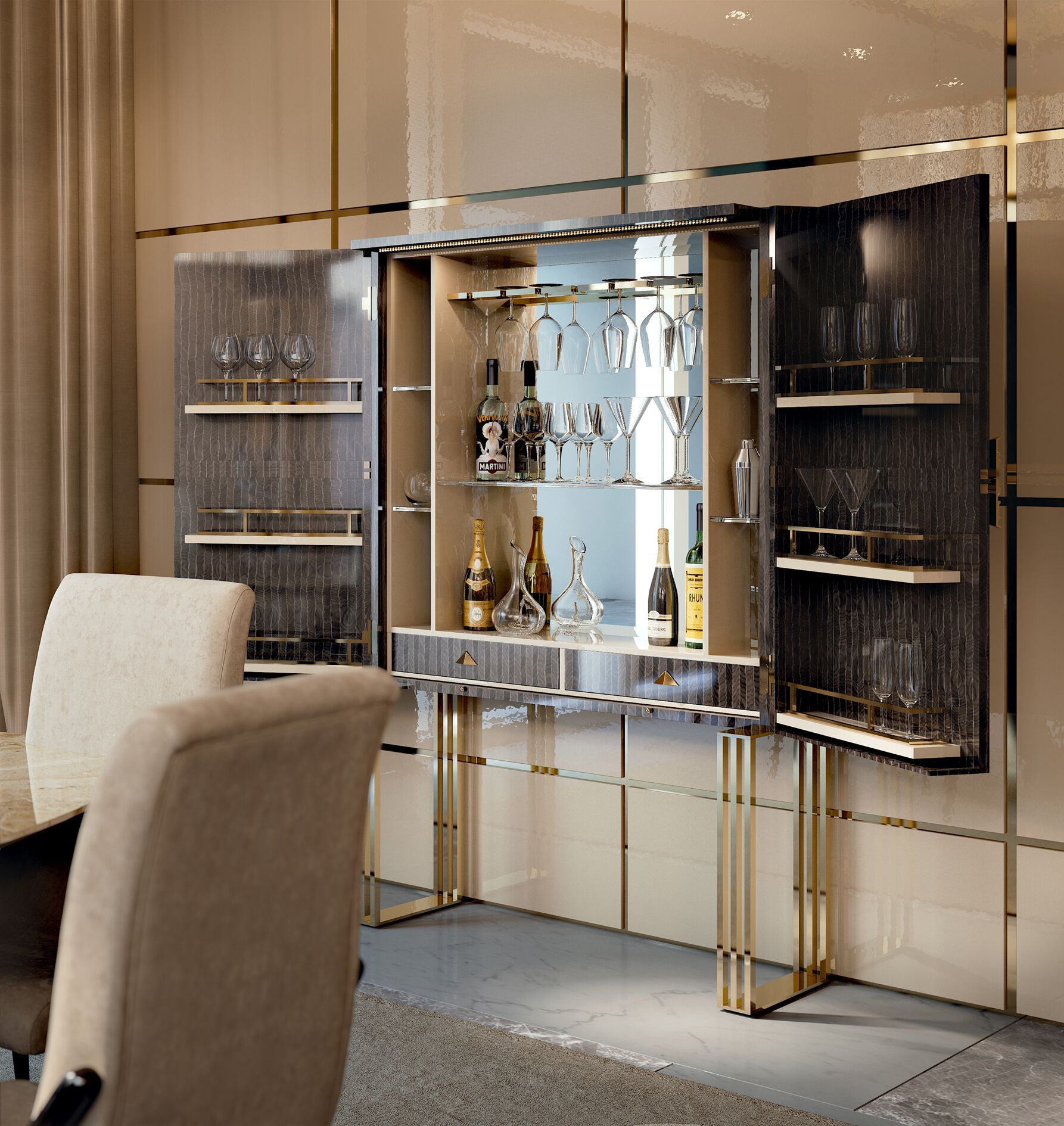 Деревянный барный шкаф Bizzotto Italia Symphony – Infinity ARCH-00124400 - Вид №3