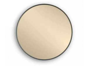 Круглое металлическое зеркало с рамкой