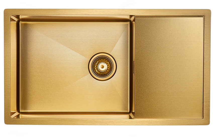 90553850 Кухонная мойка PM807844-BG Platte 78x51x20 см нержавеющая сталь цвет золото STLM-0278746 PAULMARK