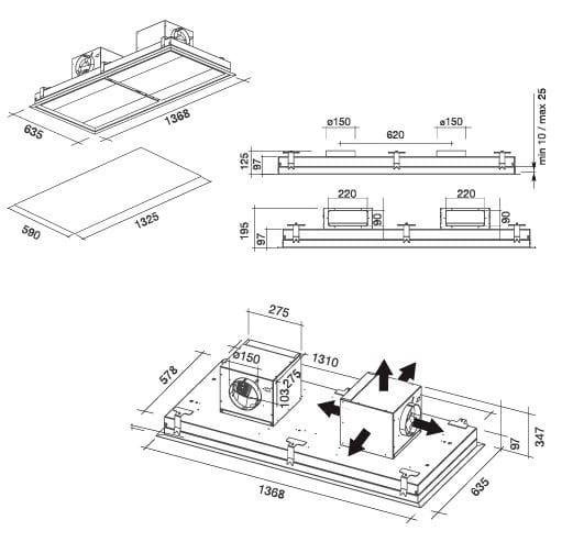 Вытяжка из нержавеющей стали Falmec дизайн ARCH-00085654 - Вид №1