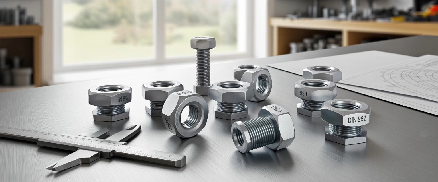 Самоконтрящиеся гайки (DIN 985, DIN 982) - Баннер категории