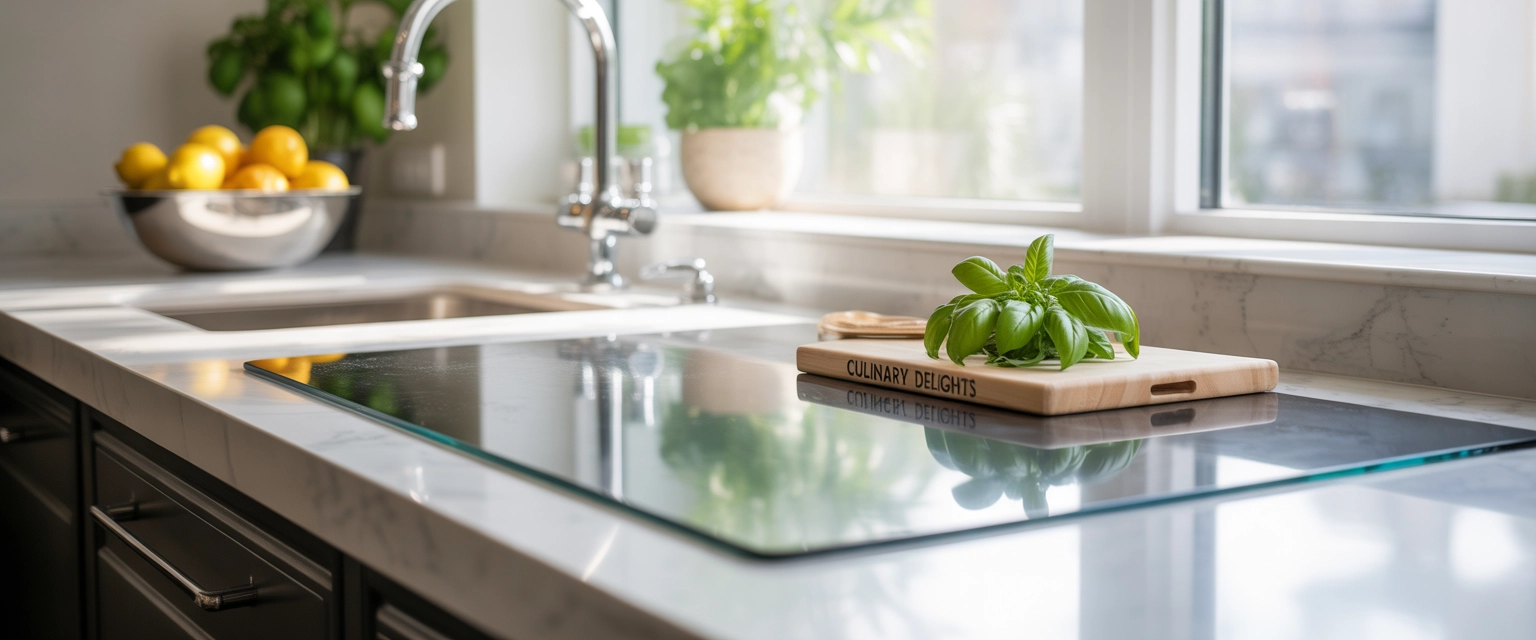 Столешницы из стекла для кухни - Баннер категории