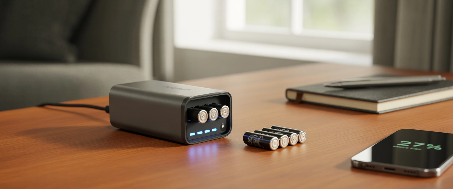 Зарядные устройства для аккумуляторных батареек - Баннер категории